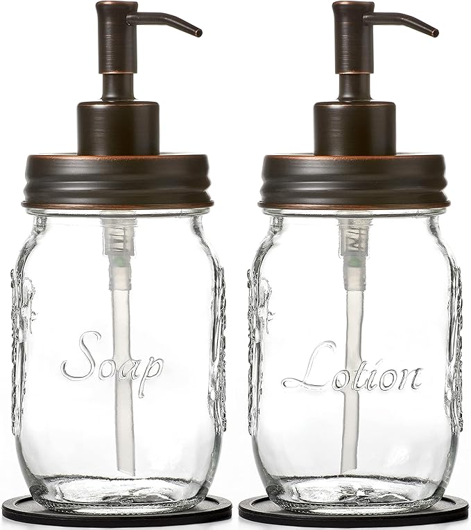 Mason Jar Soap and/or Lotion Dispenser by Industrial+Rewind
