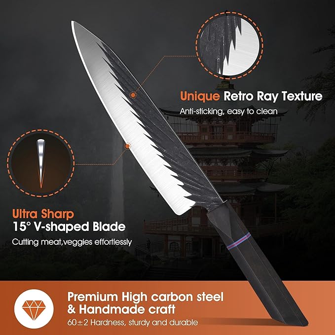 ROCOCO Japanese Chef Santoku Knife - Image 3