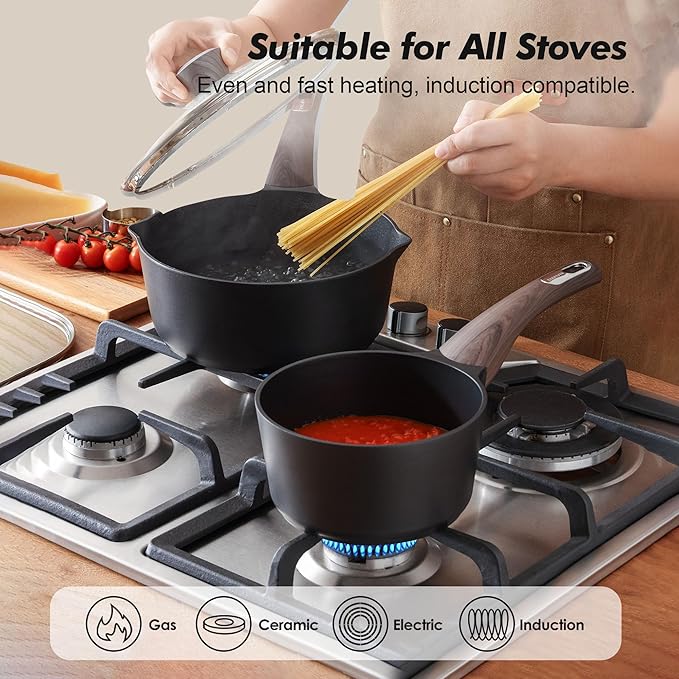 SENSARTE 2.0 & 3.0 Quart Sauce Pan Sets - Image 4