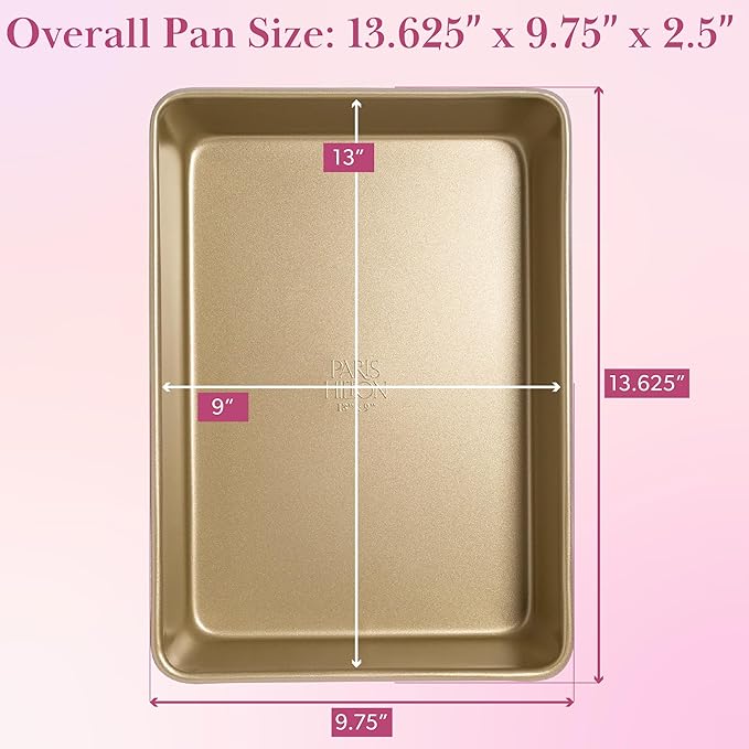 Paris Hilton Nonstick Carbon Steel Bakeware Collection, 13-Inch x 9-Inch - Image 5