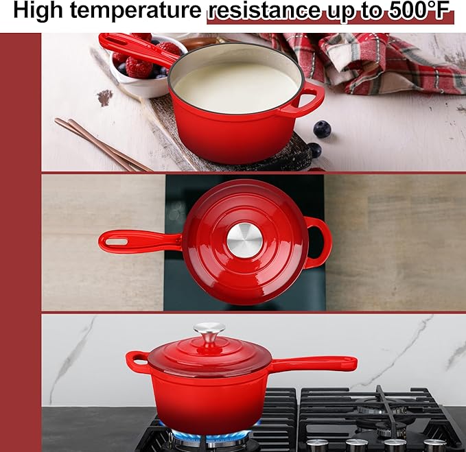Enameled Cast Iron Sauce Pan - Image 4