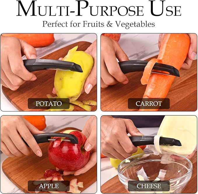 Professional Vegetable Peeler – Ultra Sharp Stainless Steel Blade Kitchen - Image 5