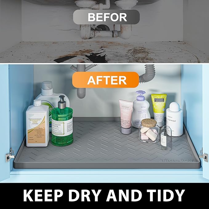 TigeJoy 25" x 22" Under Sink Mats - Image 6