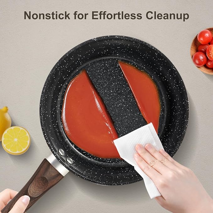M MELENTA Pots and Pans Set Non Stick, Non-toxic Induction Cookware Kitchen - Image 3