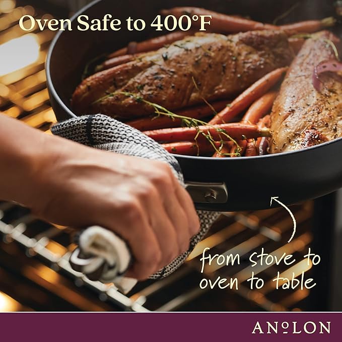 Anolon Advanced Home Hard Anodized Nonstick Skillet, 10.25 Inch – 10 Inch Fry - Image 5