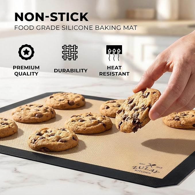 Zulay Kitchen Silicone Baking Mat Sheet Set - Image 5