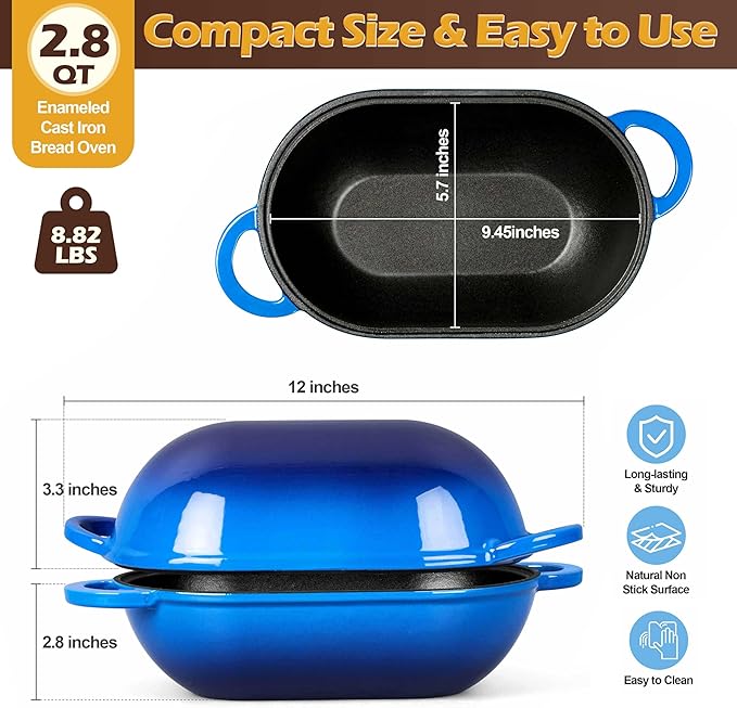 Homikit Enameled Cast Iron Dutch Oven - Image 2