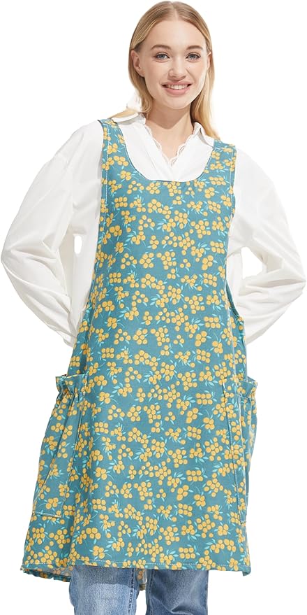 Cozy Adjustable Cross Back Aprons by APRONNER