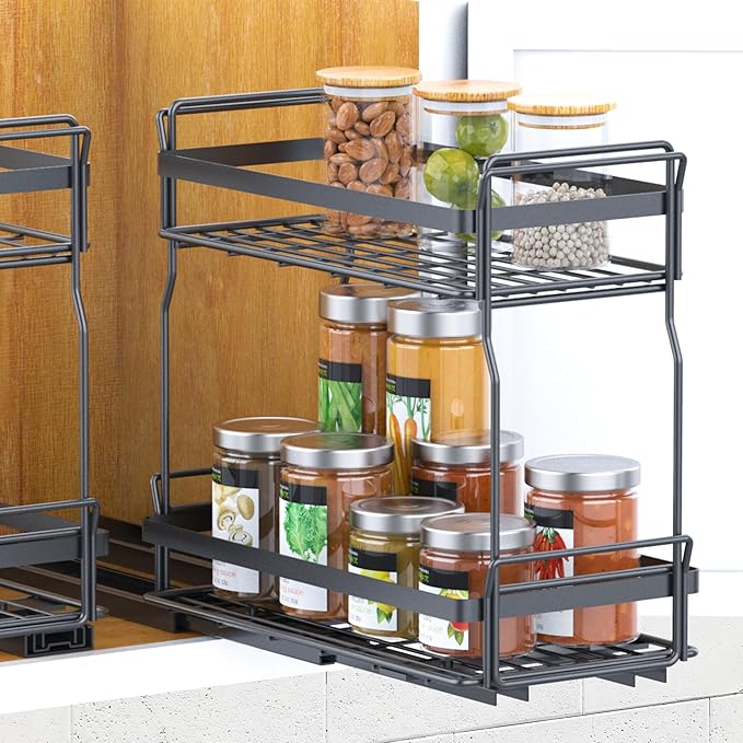 Pull Out Spice Rack Organizer for Inside Kitchen Cabinets, Heavy Duty Slide Out - Image 8