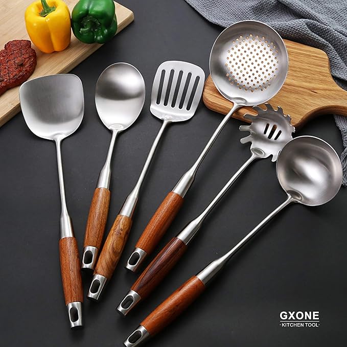 Metal Spatula, 304 Stainless Steel Wok Spatula - Image 6