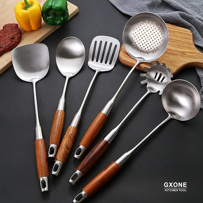 Large Serving Spoons, 304 Stainless Steel Cooking Spoon - Image 6