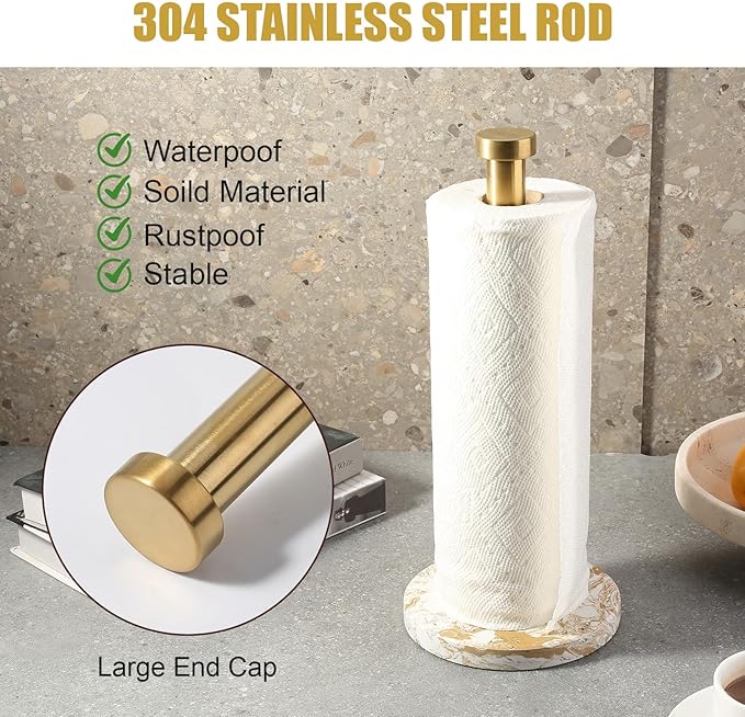 Koville Paper Towel Holder Countertop, Standing Paper Roll Holder - Image 3