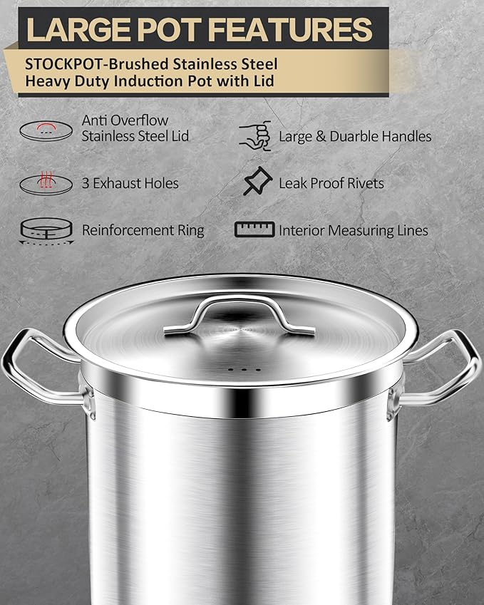 STOCKPOT 20 Quart Soup Pot - Image 4
