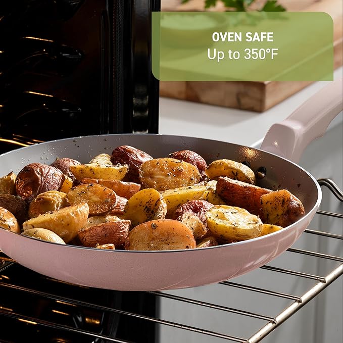 T-Fal Refresh Ceramic Nonstick Cookware Set, Oven Safe Up to 350ºF, Includes - Image 7