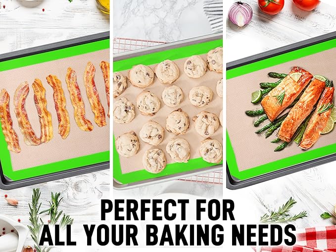 Zulay Kitchen Silicone Baking Mat Sheet Set - Image 6