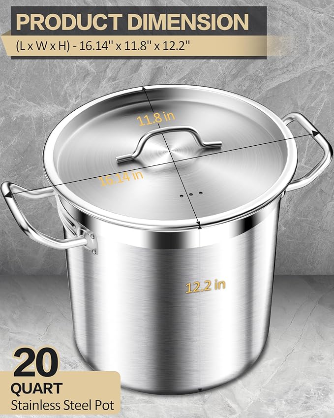 STOCKPOT 20 Quart Soup Pot - Image 2