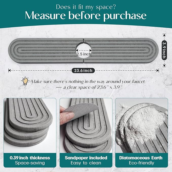 eormoe Kitchen Faucet Mat - Image 2