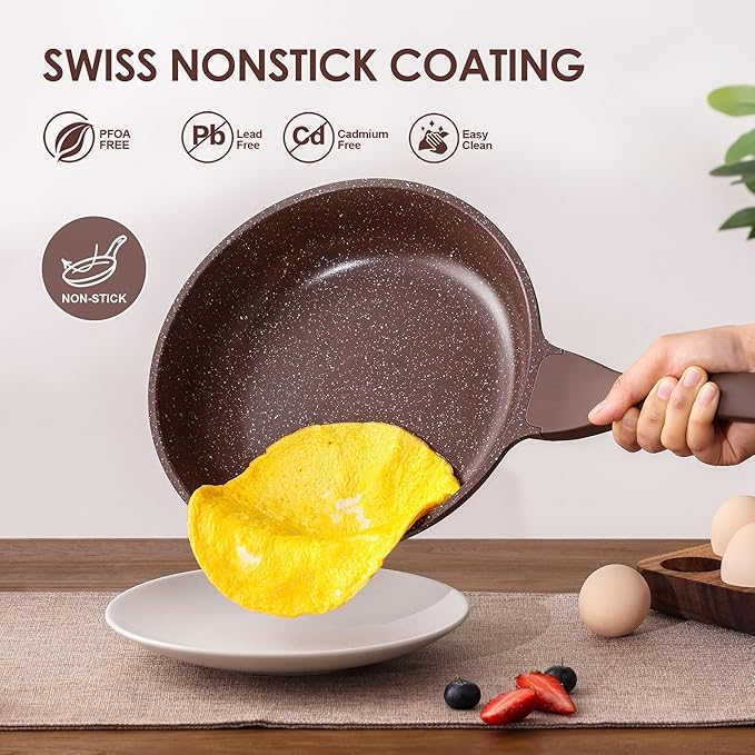 SENSARTE Nonstick Frying Pan Skillet, Omelette Pan, Healthy Stone Cookware - Image 2