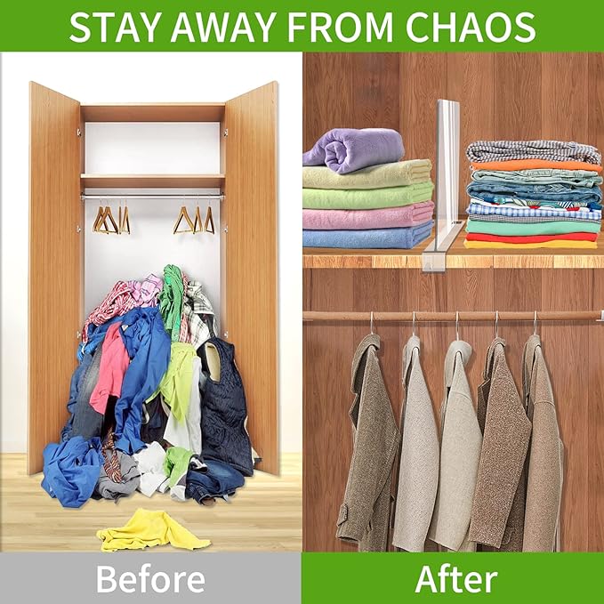 10 Pack Acrylic Shelf Dividers, Closet Shelf Separators - Image 6