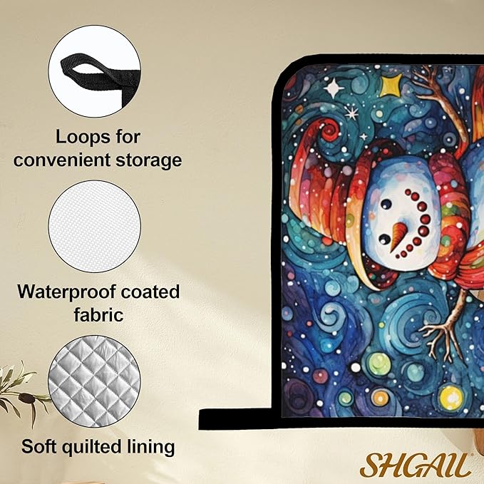 Winter Snowman Oven Mitts & Potholder Set of 4 - Image 4