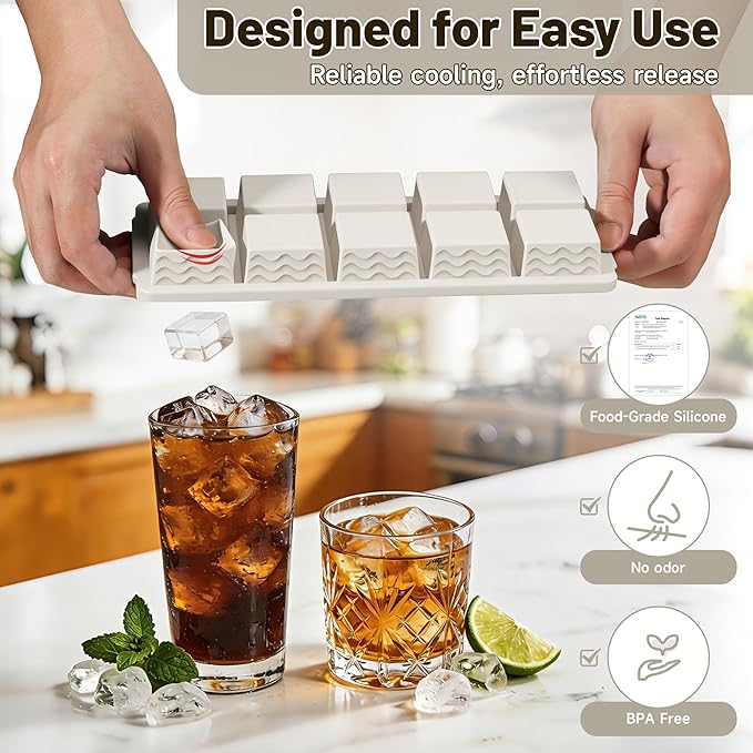 Ice Cube Tray with Lid – 3 Pack 2 Tbsp Ice Trays - Image 2