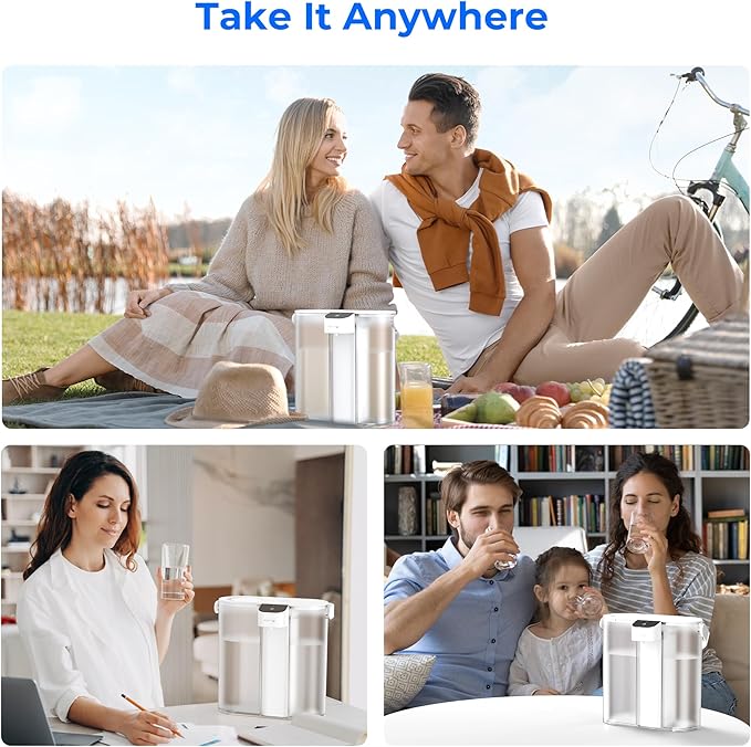Waterdrop ED02W Compact Electric Water Filter Pitcher, 200-Gallon Rechargeable - Image 8