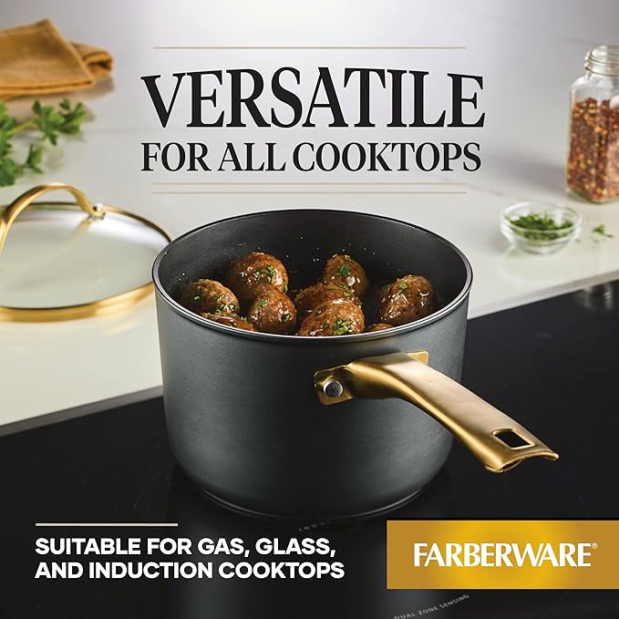 Farberware Forged Induction Ceramic Cookware Nonstick Saucepan - Image 3