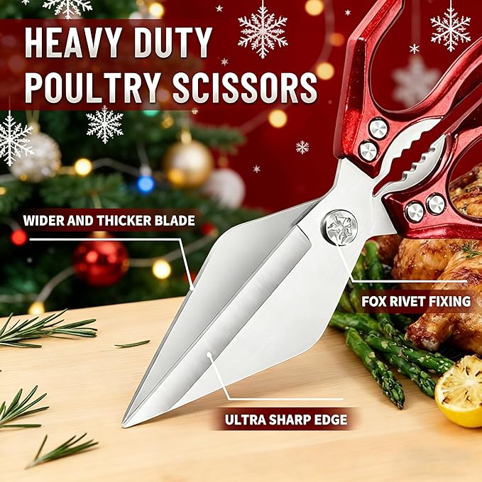 Multifunctional Heavy Duty Poultry Shears, Japanese High-Carbon Steel Kitchen - Image 2