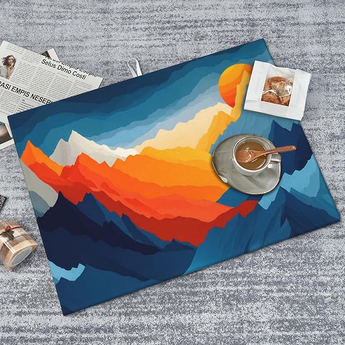Colorful Mountains Sunset Dish Drying Mat - Image 6