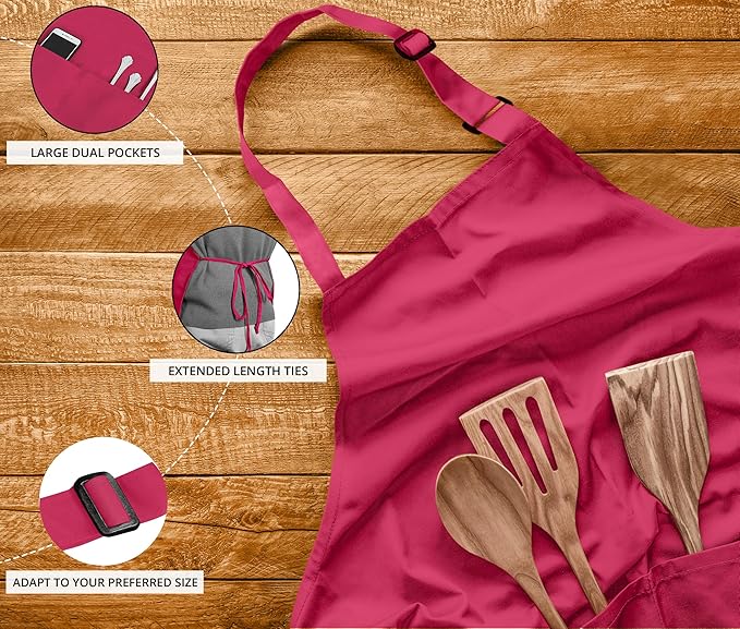 Utopia Kitchen 10 Pack Bib Apron Adjustable - Image 3