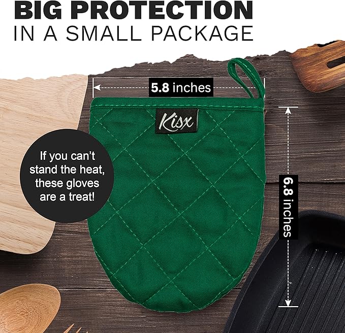 Oven Mitts Heat Resistant – Mini Oven Mitts, Silicone Gloves Heat Resistant - Image 2