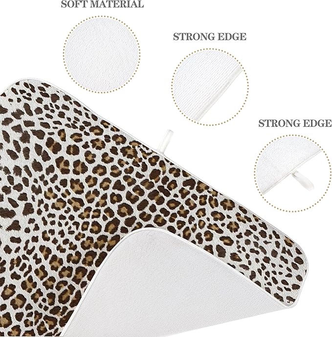 Brown Leopard Print Drying Mat 18x24 Inches - Image 7