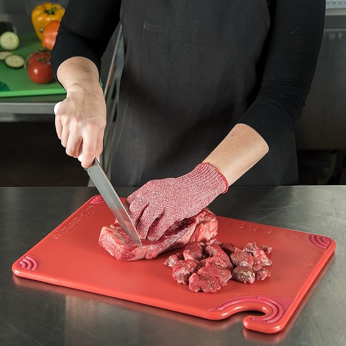 San Jamar Saf-T-Grip Plastic Cutting Board - Image 5