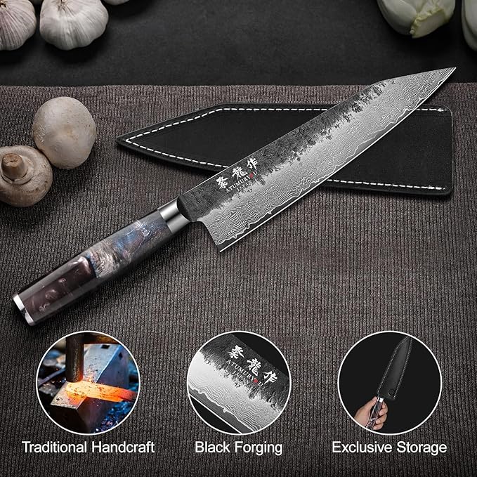 8.27 Inch Japanese Kiritsuke Chef Knife - Image 5