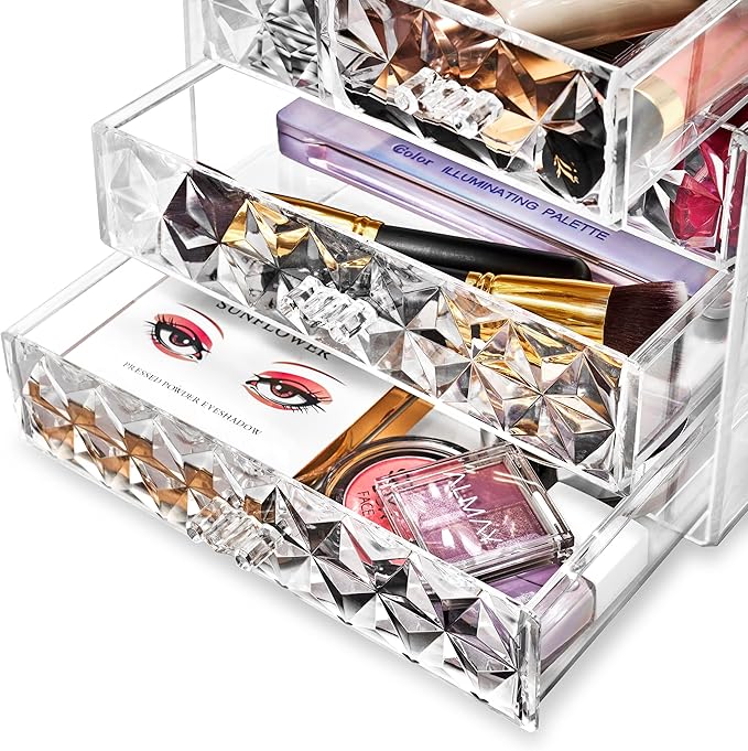 Sorbus Acrylic Makeup Organizer Set, 7-Drawer Vanity & Countertop Cosmetic - Image 8