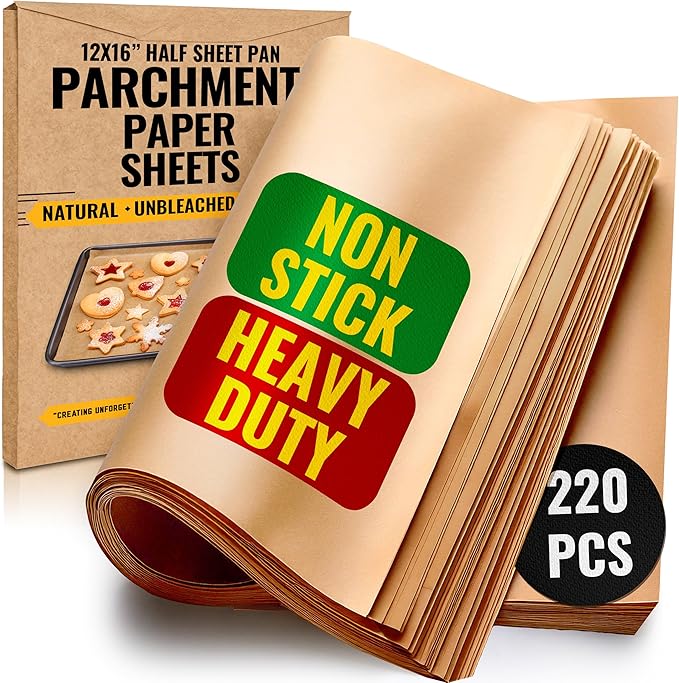 220 PCS Parchment Paper Baking Sheets, 12x16 Inches by Baker's Signature | by BakersSignature