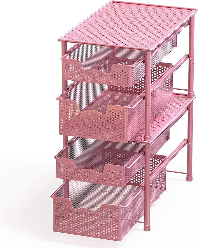 Simple Houseware Stackable 2 Tier Sliding Basket Organizer Drawer - Image 5