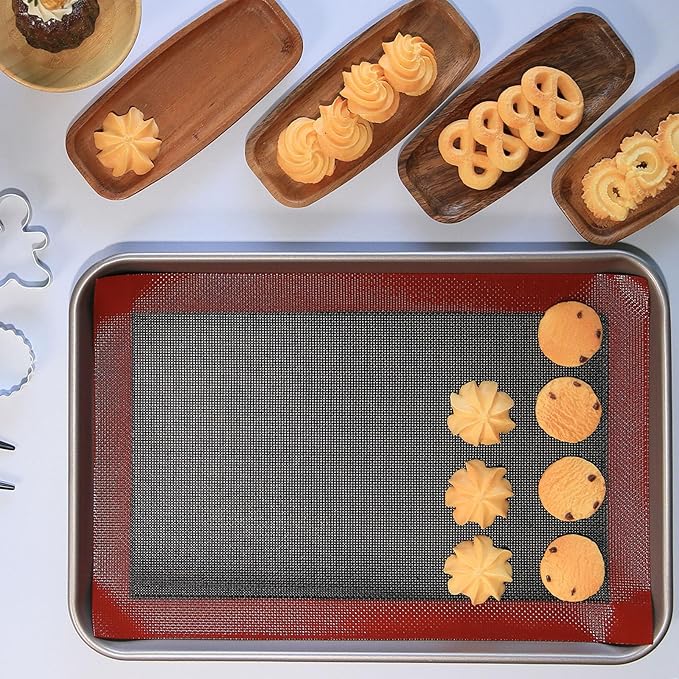 Perforated Silicone Baking Mat for Jelly Roll Pan, Non-Stick Eclair Baking Mat - Image 6