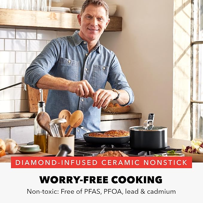 GreenPan x Bobby Flay 2 Piece- 8” and 10” Nonstick Frying Pan Skillet Set - Image 2