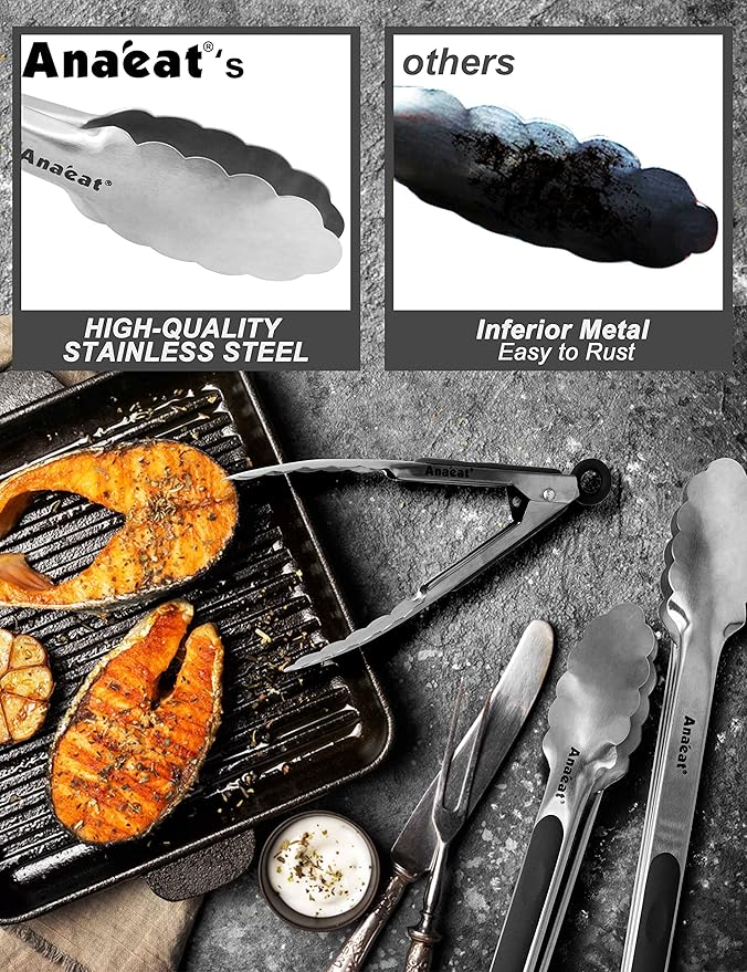 Anaeat Premium Stainless Steel Kitchen Tong, BBQ - Image 2