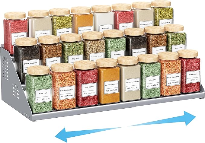 BOIVSHI Spice Rack Organizer, Metal Spice Rack Organizer by BOIVSHI