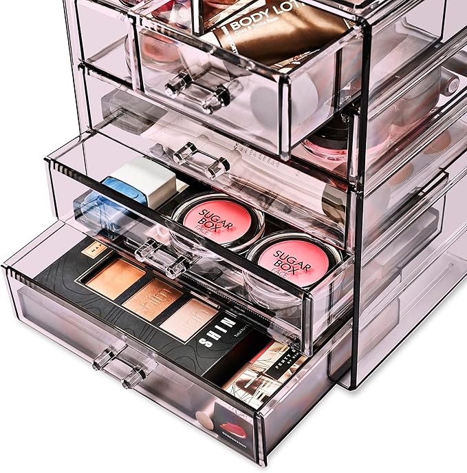 Sorbus Acrylic Makeup Organizer Set, 6-Drawer Vanity & Countertop Cosmetic - Image 7
