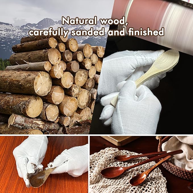 6in Wooden Spoons, Small Wooden Utensils - Image 5