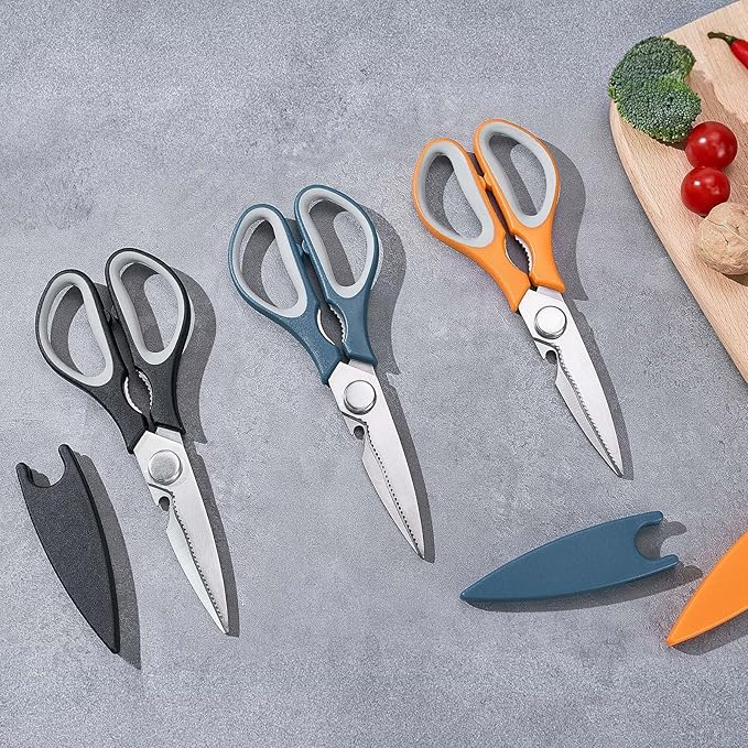 3-Pack Kitchen Shears Heavy Duty All Purpose Stainless Steel Scissors - Image 7