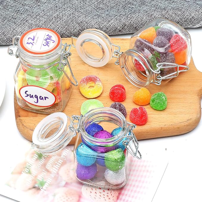 Brajttt 4 oz Spice Jars with Labels, 25 Pack Small Glass Jars with Lids - Image 6