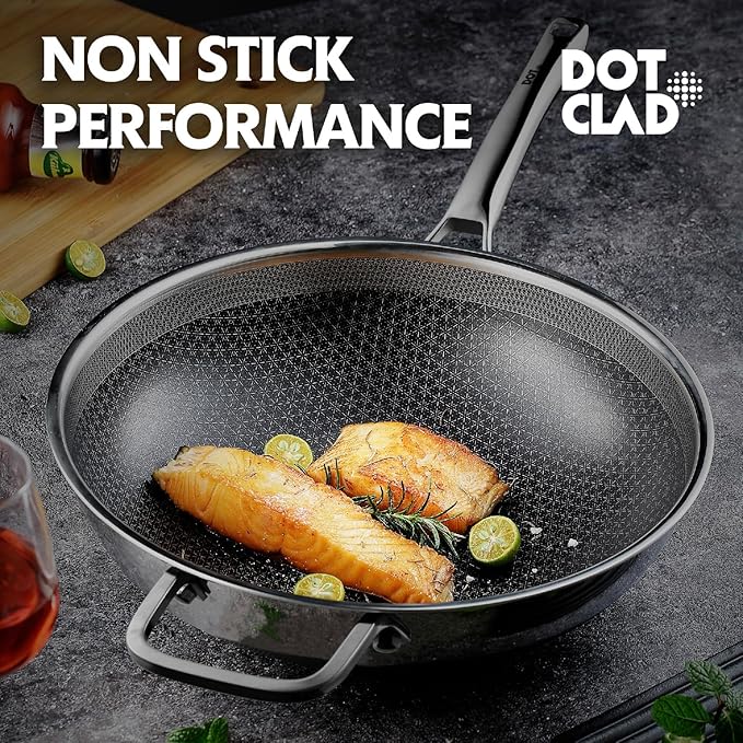 DOTCLAD Wok pan, Hybrid 12 inch Wok - Image 2