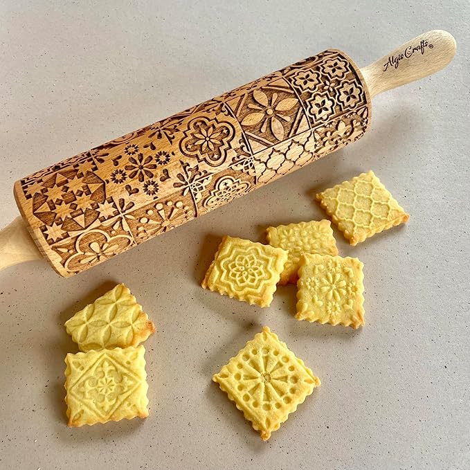 PORTUGUESE TILES Embossed Rolling Pin - Image 4