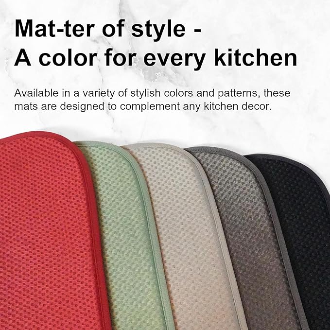 Dark Gray Dish Drying Mats 17” x 24” – Extra Large Kitchen Drying Mat - Image 6