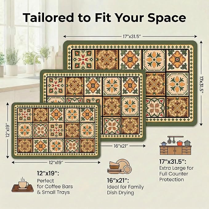 Boho Dish Drying Mat for Kitchen Counter - Image 7