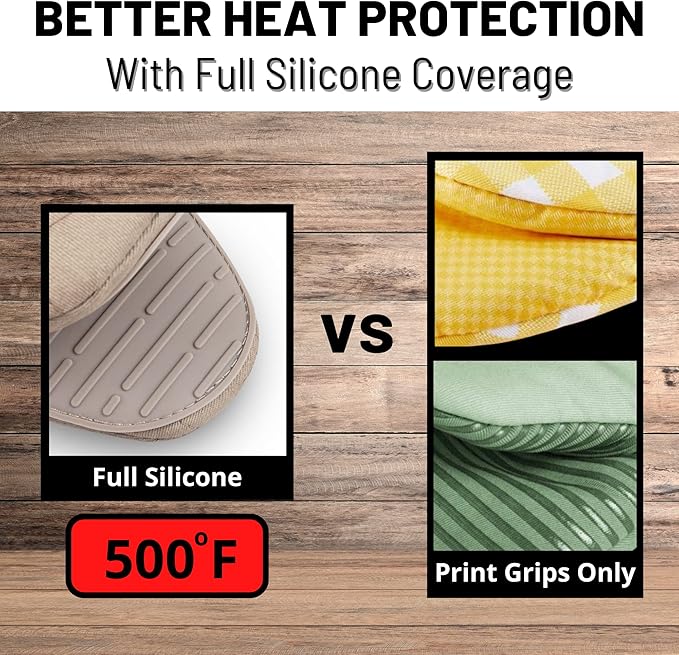 Oven Mitts Heat Resistant – Mini Oven Mitts, Silicone Gloves Heat Resistant - Image 4